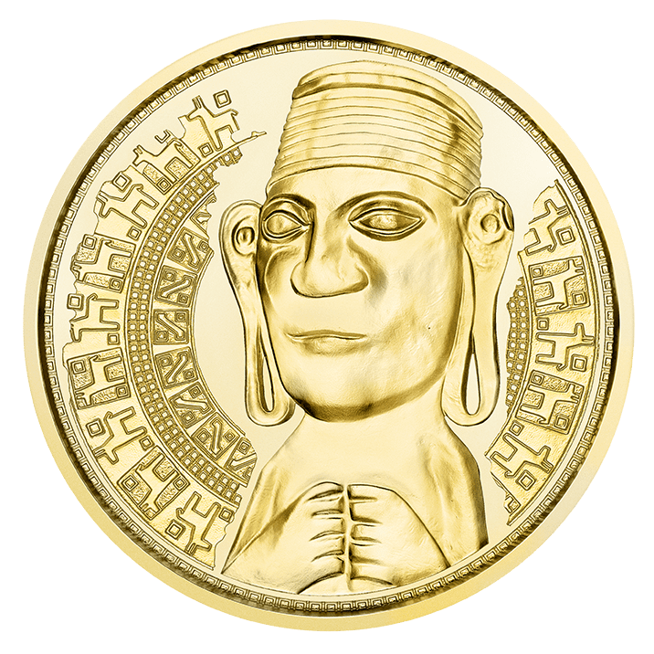 Der Goldschatz der Inka polierte Platte Avers 100 Euro Goldmuenze 2021